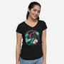 Under The Seas Of Stars-Womens-V-Neck-Tee-glitchygorilla