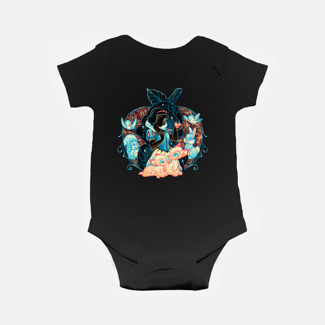 The Fairest In The Night Sky-Baby-Basic-Onesie-glitchygorilla