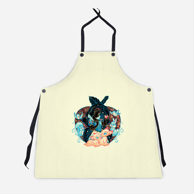 The Fairest In The Night Sky-Unisex-Kitchen-Apron-glitchygorilla