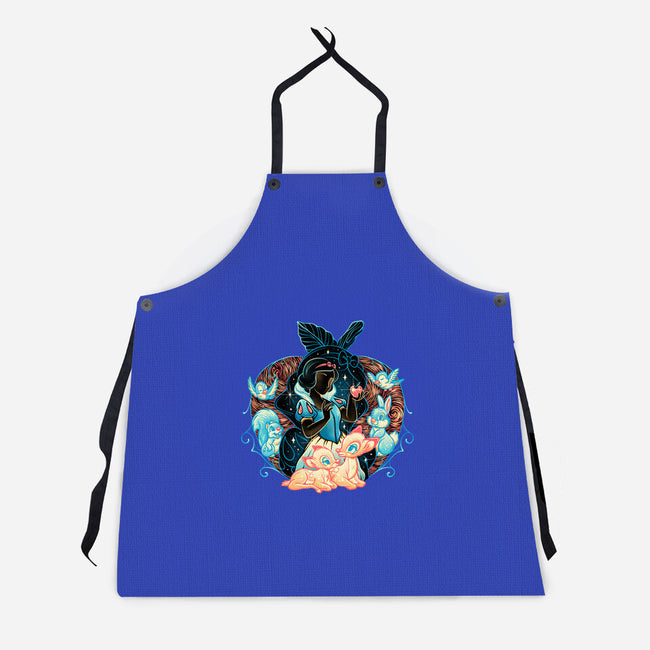 The Fairest In The Night Sky-Unisex-Kitchen-Apron-glitchygorilla