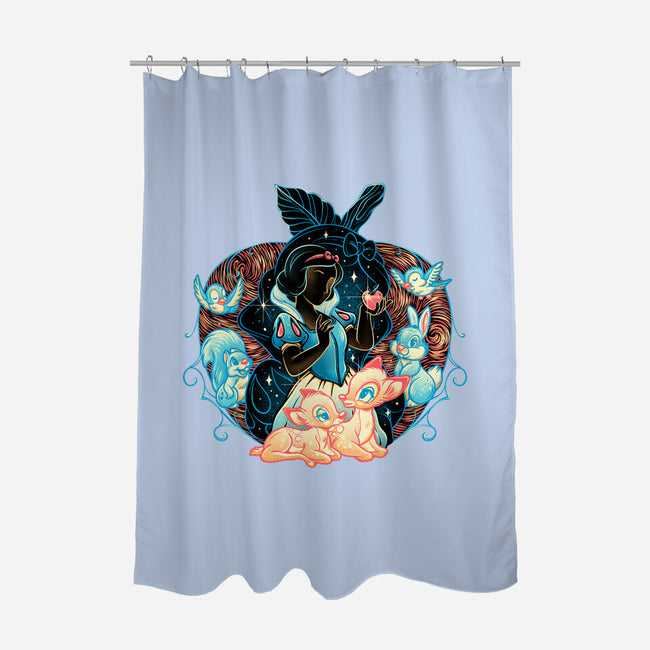 The Fairest In The Night Sky-None-Polyester-Shower Curtain-glitchygorilla