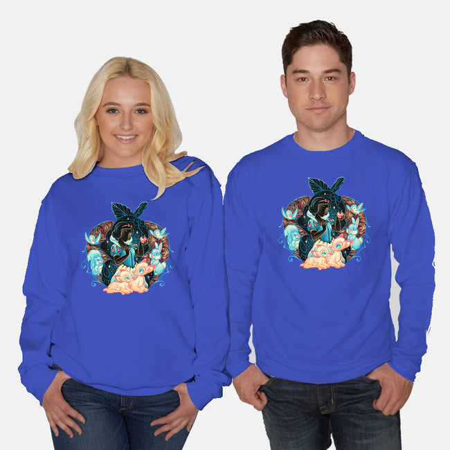 The Fairest In The Night Sky-Unisex-Crew Neck-Sweatshirt-glitchygorilla