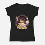 Shining Beauty-Womens-V-Neck-Tee-glitchygorilla