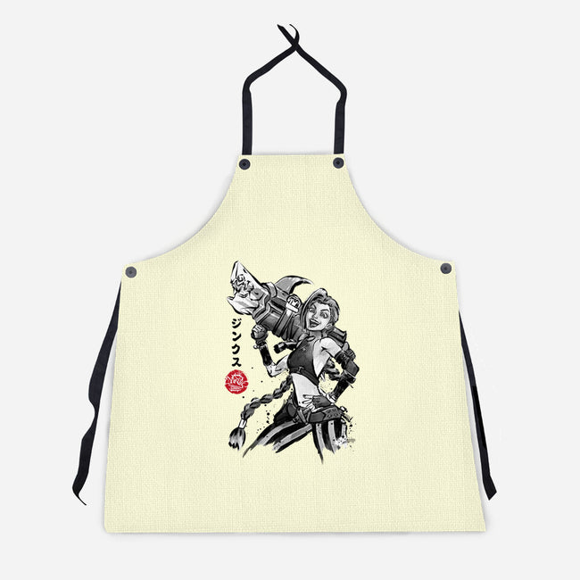 Jinx Sumi-e-Unisex-Kitchen-Apron-DrMonekers