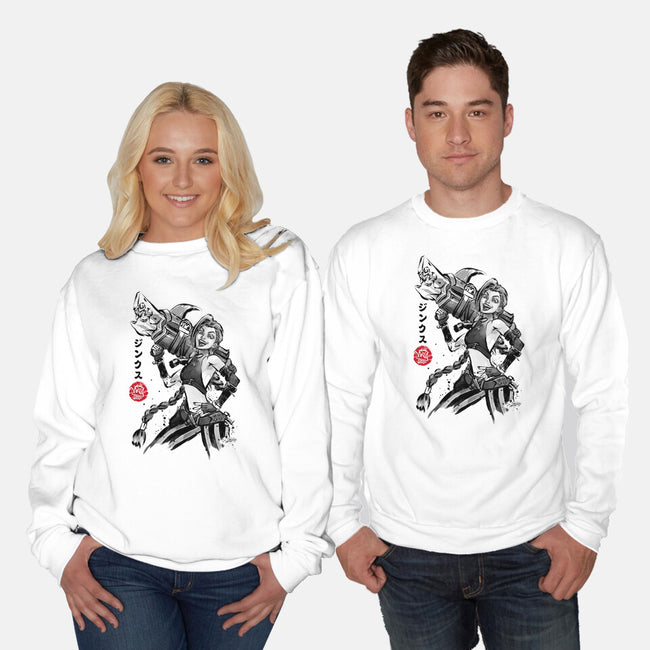 Jinx Sumi-e-Unisex-Crew Neck-Sweatshirt-DrMonekers