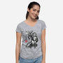 Jinx Sumi-e-Womens-V-Neck-Tee-DrMonekers