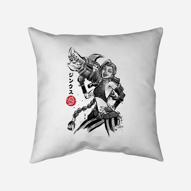 Jinx Sumi-e-None-Removable Cover w Insert-Throw Pillow-DrMonekers