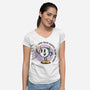 Happy Hour No Limit-Womens-V-Neck-Tee-Claudia