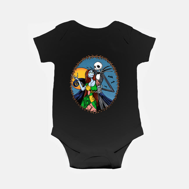 Jack And Sally Old Skool-Baby-Basic-Onesie-Superblitz