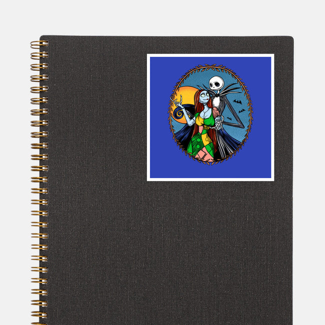 Jack And Sally Old Skool-None-Glossy-Sticker-Superblitz