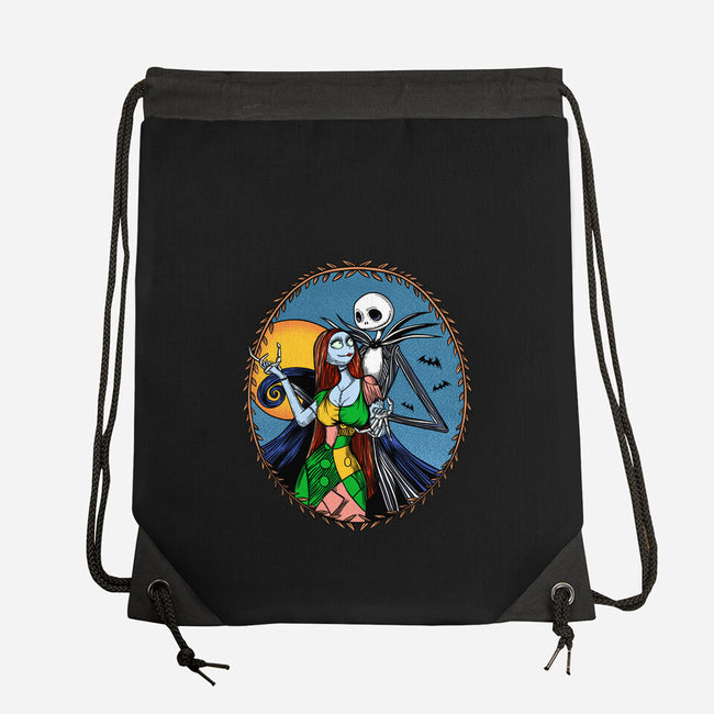 Jack And Sally Old Skool-None-Drawstring-Bag-Superblitz