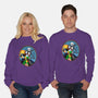 Jack And Sally Old Skool-Unisex-Crew Neck-Sweatshirt-Superblitz