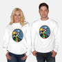 Jack And Sally Old Skool-Unisex-Crew Neck-Sweatshirt-Superblitz