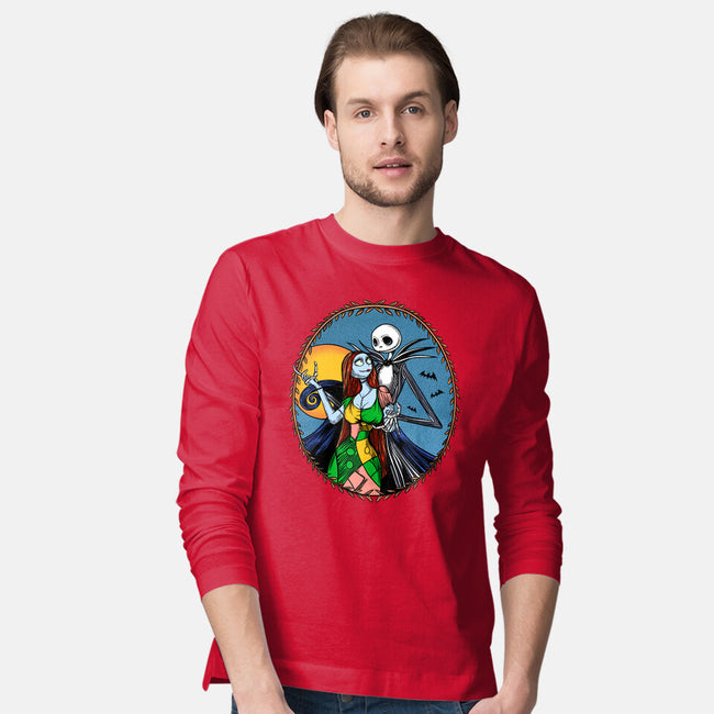 Jack And Sally Old Skool-Mens-Long Sleeved-Tee-Superblitz