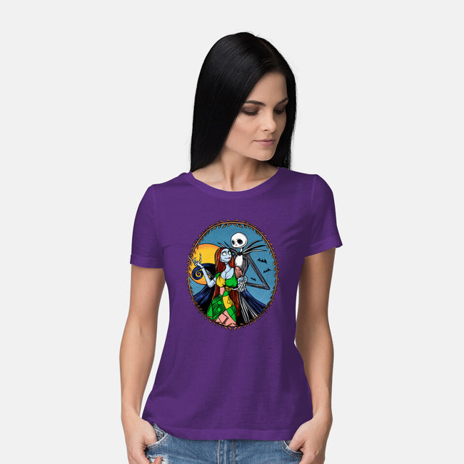 Jack And Sally Old Skool-Womens-Basic-Tee-Superblitz