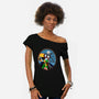 Jack And Sally Old Skool-Womens-Off Shoulder-Tee-Superblitz