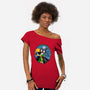 Jack And Sally Old Skool-Womens-Off Shoulder-Tee-Superblitz