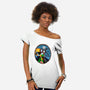 Jack And Sally Old Skool-Womens-Off Shoulder-Tee-Superblitz