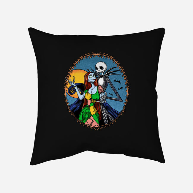 Jack And Sally Old Skool-None-Removable Cover w Insert-Throw Pillow-Superblitz