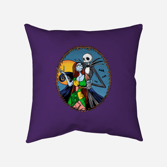 Jack And Sally Old Skool-None-Removable Cover w Insert-Throw Pillow-Superblitz