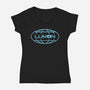 Lumon Industries-Womens-V-Neck-Tee-rocketman_art