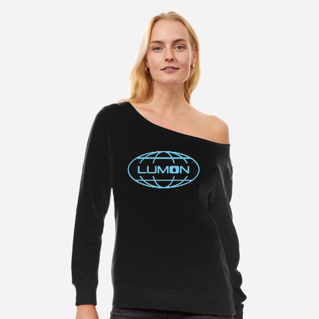 Lumon Industries-Womens-Off Shoulder-Sweatshirt-rocketman_art