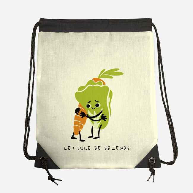 Lettuce Be Friends-None-Drawstring-Bag-FunkVampire