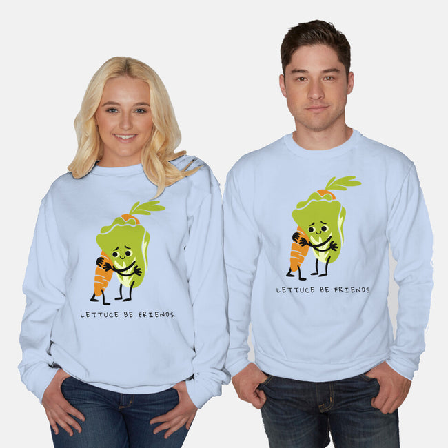 Lettuce Be Friends-Unisex-Crew Neck-Sweatshirt-FunkVampire