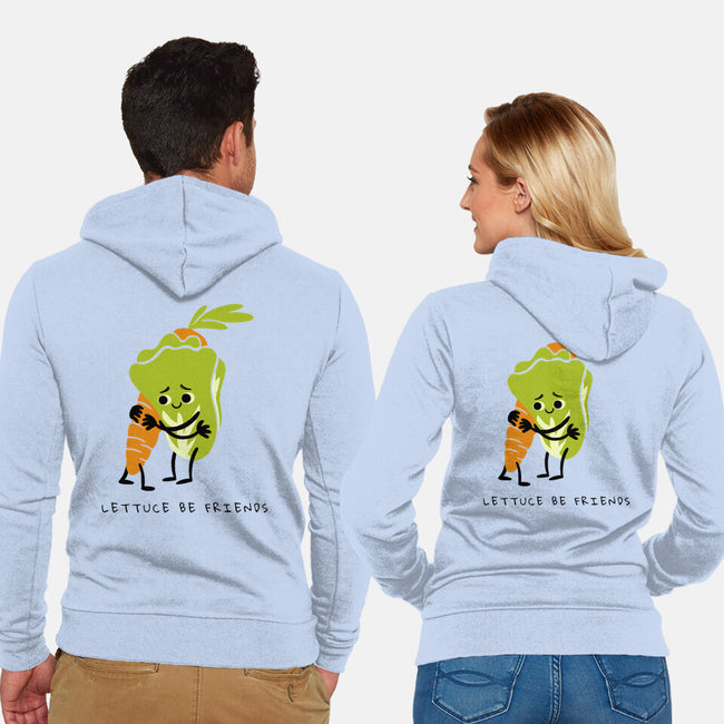 Lettuce Be Friends-Unisex-Zip-Up-Sweatshirt-FunkVampire