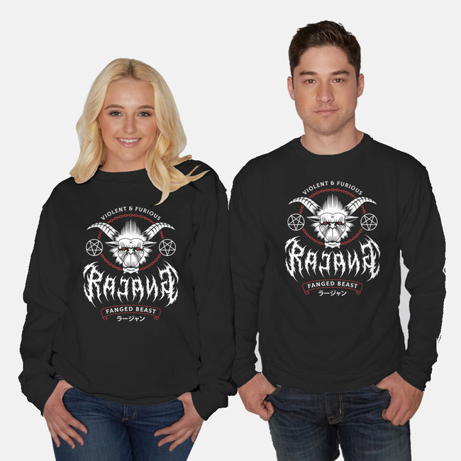 Rajang Black Metal-Unisex-Crew Neck-Sweatshirt-LAGELANTEE
