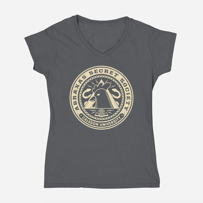 Abraxas Secret Society Grunge-Womens-V-Neck-Tee-LAGELANTEE