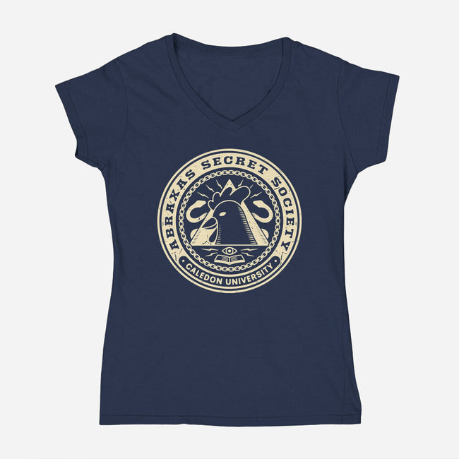 Abraxas Secret Society Grunge-Womens-V-Neck-Tee-LAGELANTEE