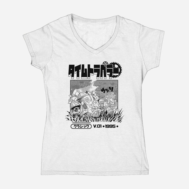 Time Travelers 1995-Womens-V-Neck-Tee-Estudio Horta