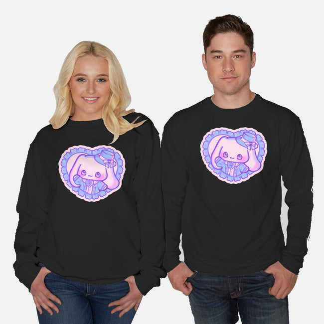 Perrito Blanco Amor-Unisex-Crew Neck-Sweatshirt-Panchi Art