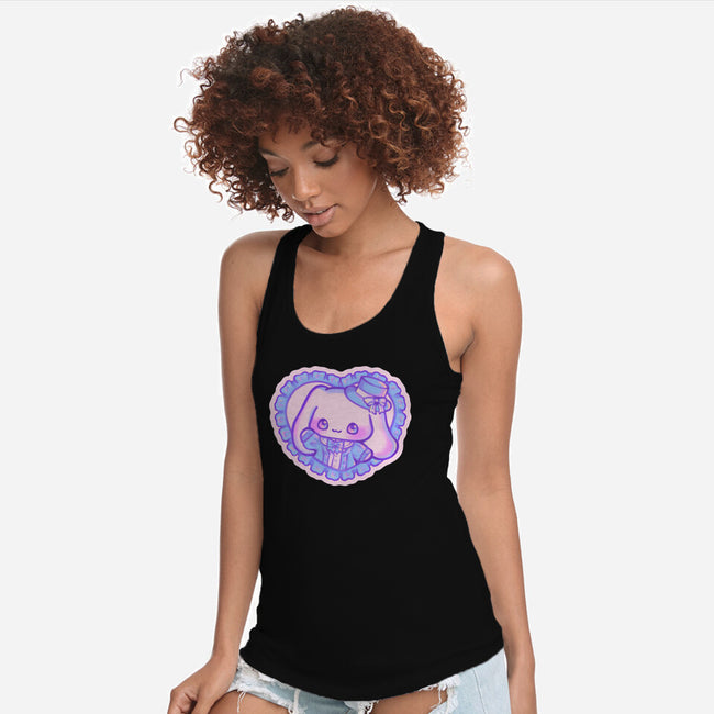 Perrito Blanco Amor-Womens-Racerback-Tank-Panchi Art