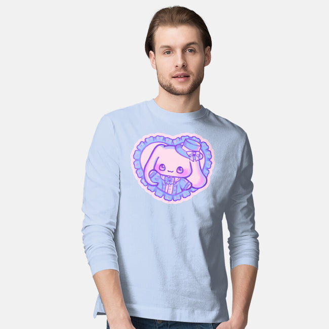 Perrito Blanco Amor-Mens-Long Sleeved-Tee-Panchi Art