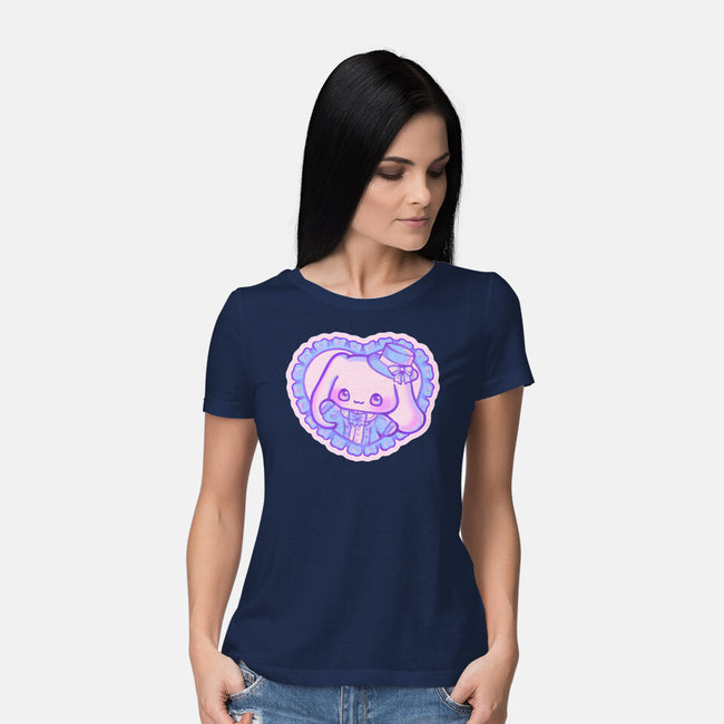 Perrito Blanco Amor-Womens-Basic-Tee-Panchi Art