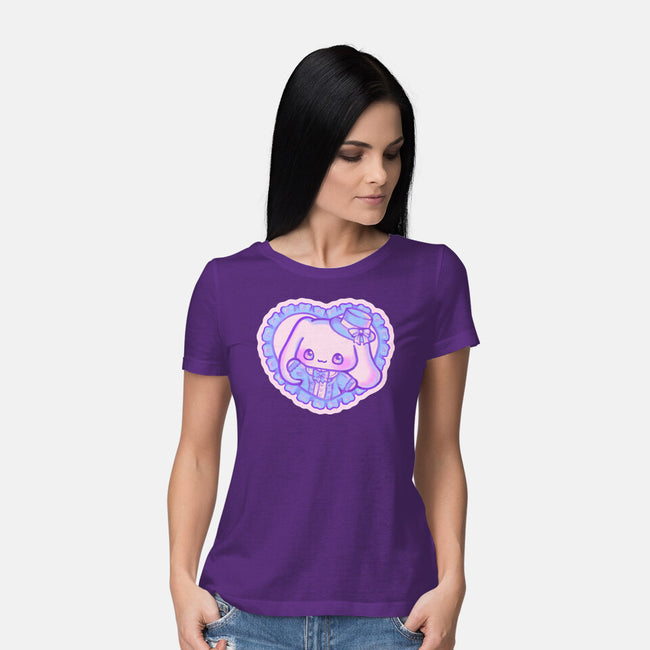 Perrito Blanco Amor-Womens-Basic-Tee-Panchi Art