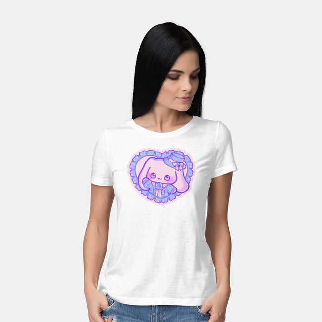 Perrito Blanco Amor-Womens-Basic-Tee-Panchi Art