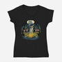 Beware Of The Dark Lord-Womens-V-Neck-Tee-zascanauta