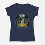 Beware Of The Dark Lord-Womens-V-Neck-Tee-zascanauta