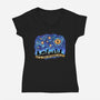 The Band Of Wanderers-Womens-V-Neck-Tee-glitchygorilla
