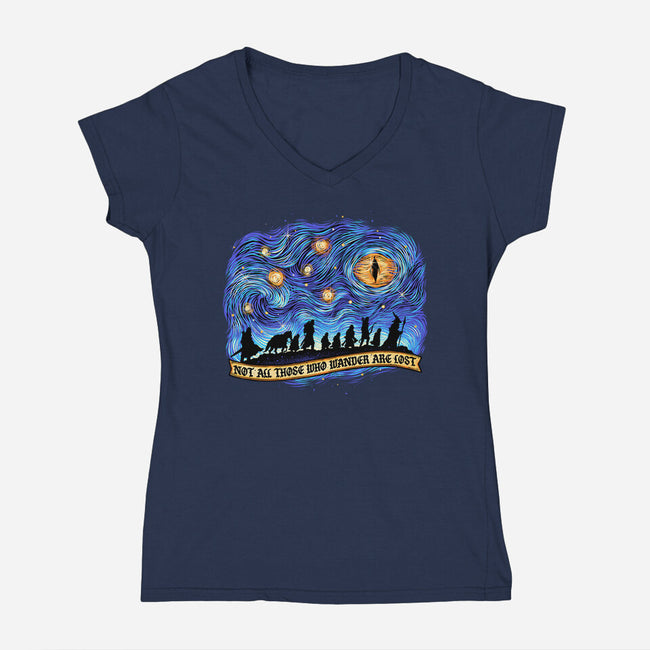 The Band Of Wanderers-Womens-V-Neck-Tee-glitchygorilla