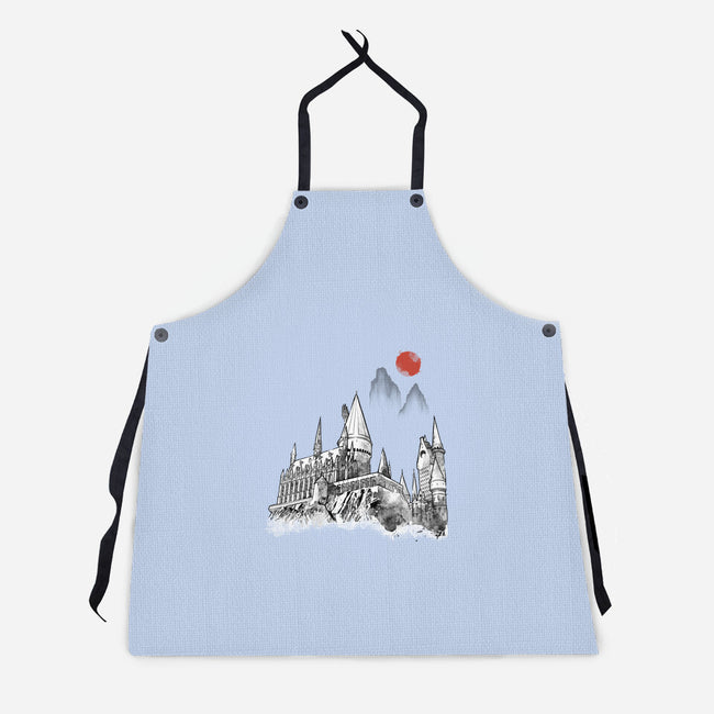 Wizard Home Sumi-e-Unisex-Kitchen-Apron-Astrobot Invention