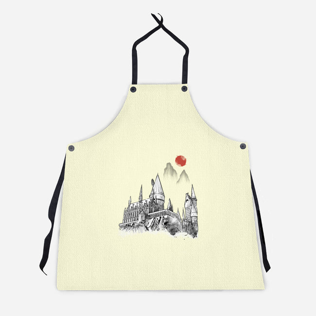 Wizard Home Sumi-e-Unisex-Kitchen-Apron-Astrobot Invention