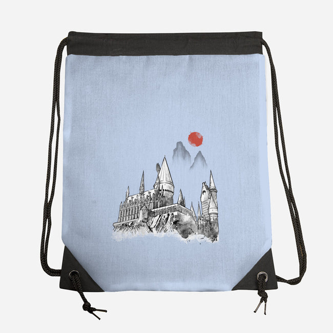 Wizard Home Sumi-e-None-Drawstring-Bag-Astrobot Invention