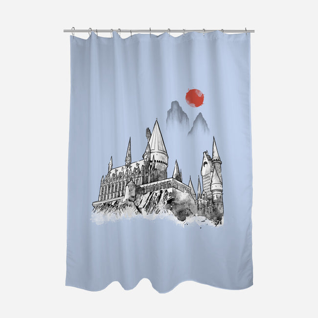 Wizard Home Sumi-e-None-Polyester-Shower Curtain-Astrobot Invention