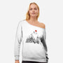 Wizard Home Sumi-e-Womens-Off Shoulder-Sweatshirt-Astrobot Invention