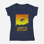 I Want To Be A Leaf-Womens-V-Neck-Tee-kharmazero