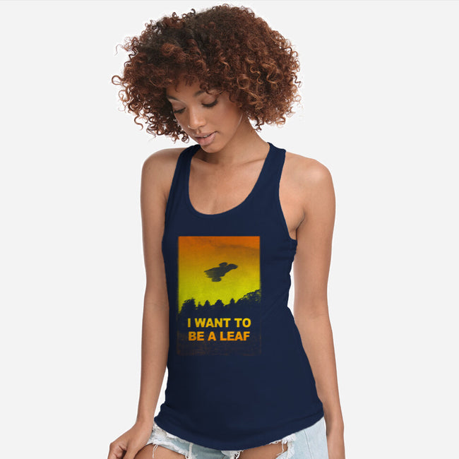 I Want To Be A Leaf-Womens-Racerback-Tank-kharmazero